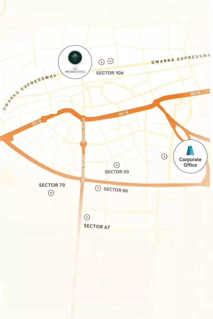 Elan JW Marriott Residences Sector 106 Gurgaon location